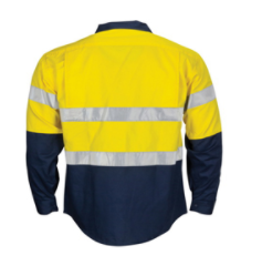  Hi Vis Two Tone Long Sleeve Reflective Safety Work Shirt 
