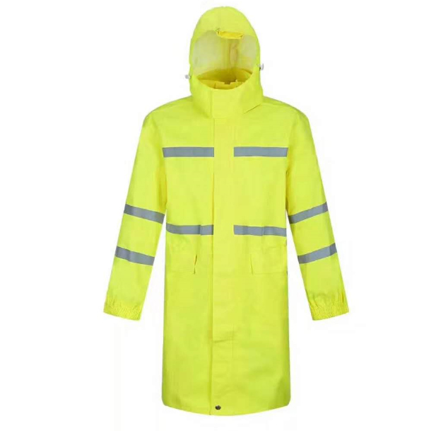  high visibility one piece safety reflective raincoat rainsuit