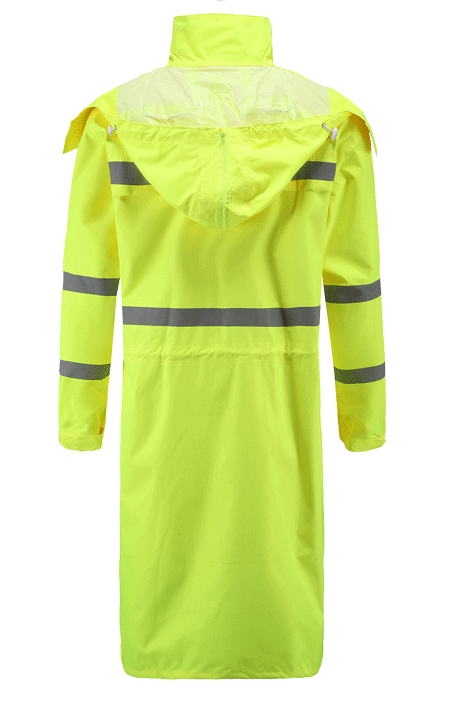  high visibility one piece safety reflective raincoat rainsuit
