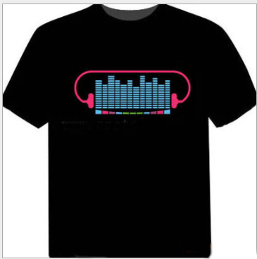 Sound Activated Led T Shirt El Flashing t Shirt - 副本