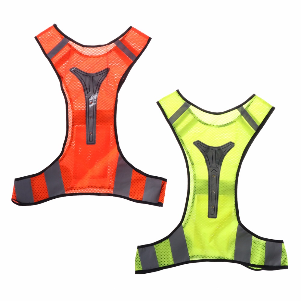 Cycling Reflective Vest LED Running Outdoor Safety Jogging Breathable Visibility