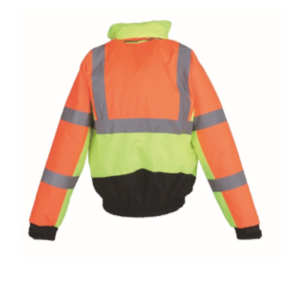 two tone high visibility safety bomber jacket