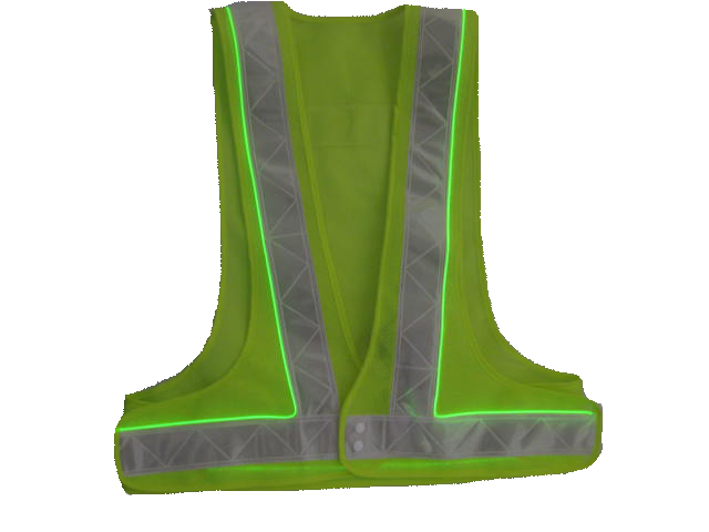 EL flashing reflective safety mesh vest